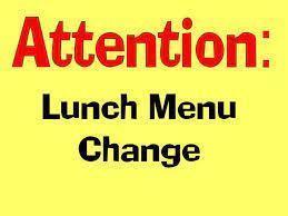 Attention: Change in Menu