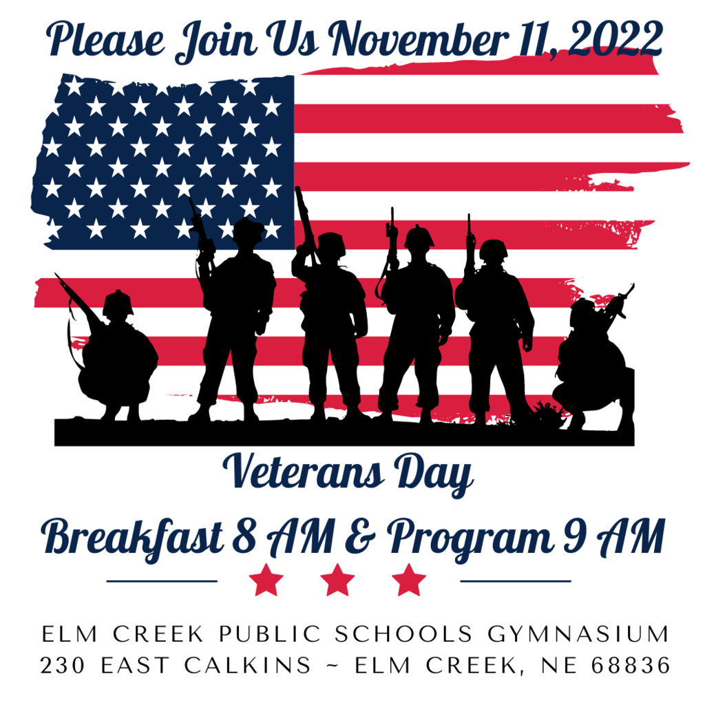 Join us Tomorrow for our Veteran's Day Program @ 9 AM. Breakfast @ 8 AM.
