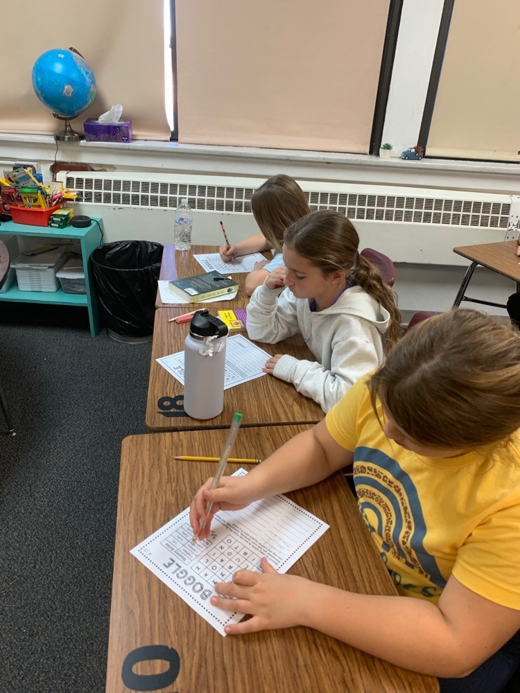 The 4th graders enjoyed expanding their vocabulary by playing Boggle