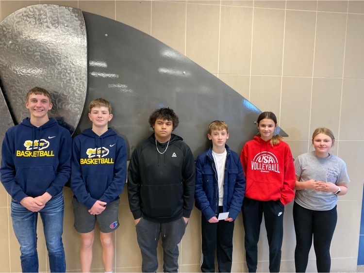 this weeks PBIS winners for JH/HS