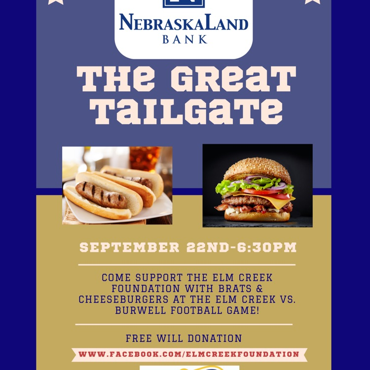 Foundation Tailgate on September 22nd @ 6:30 pm. Please come and join us for some burgers and homemade desserts!