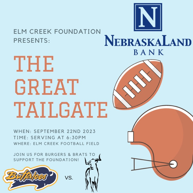 Foundation Tailgate on September 22nd @ 6:30 pm. Please come and join us for some burgers and homemade desserts!